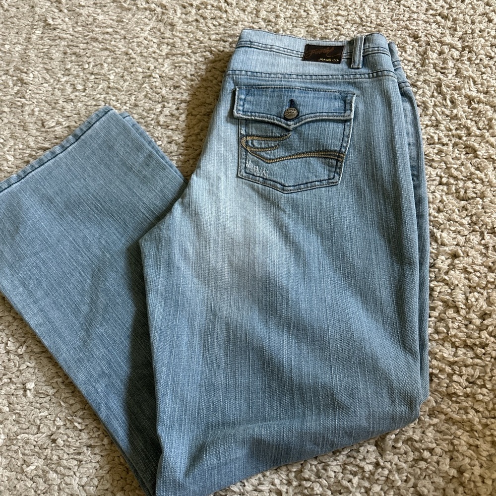 Women's Light Blue Straight Leg Jeans